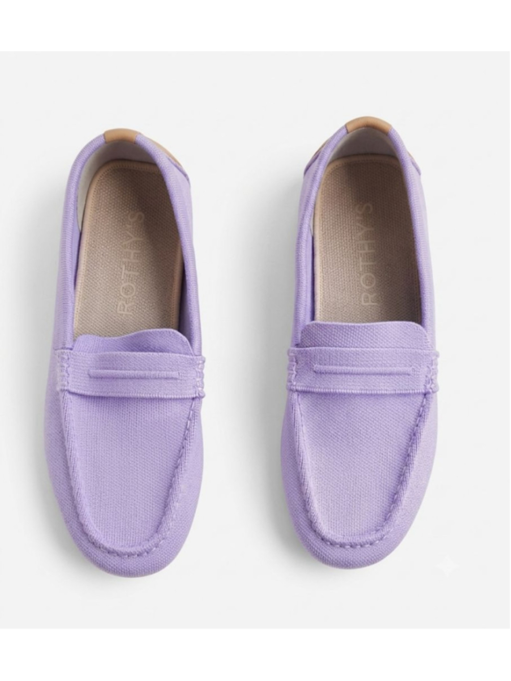 Rothy's Lavender Canvas Penny Loafers